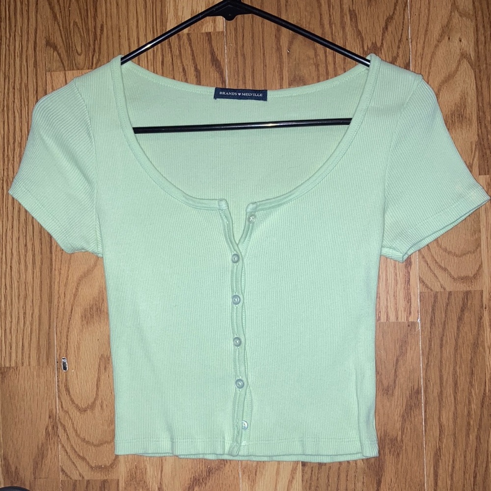 Brandy Melville Green Zelly Top